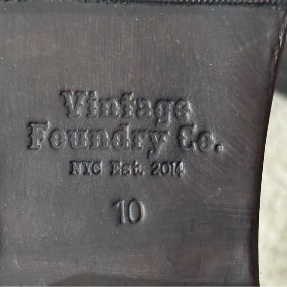 Vintage Foundry Co Black Leather Combat Boots Size 10 Gemma - Picture 3 of 3